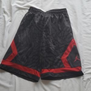 Jordan boys black and red shorts